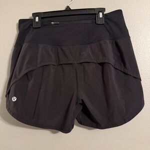 Lululemon size 6 speed short black shorts active workout hiking athletic yoga